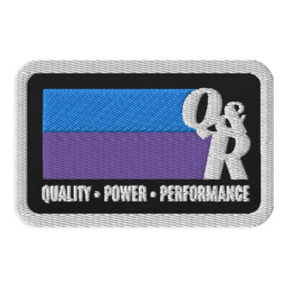 Q&R 3.5x2.25 embroidered patch