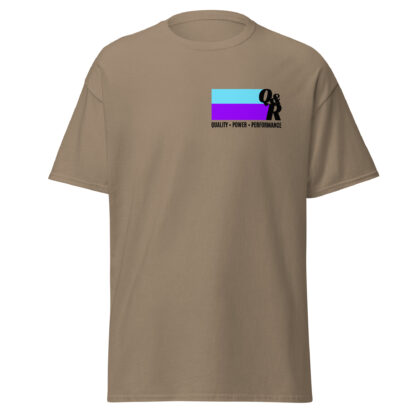 Q&R black logo T-shirt, Savannah brown