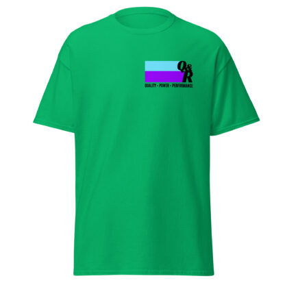 Q&R black logo T-shirt, Irish green
