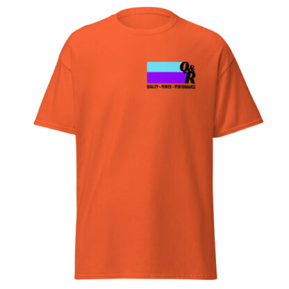 Q&R black logo T-shirt, orange