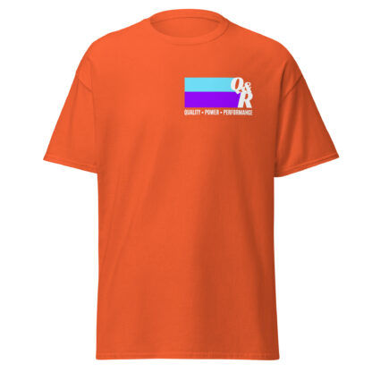 Q&R white logo T-shirt, orange