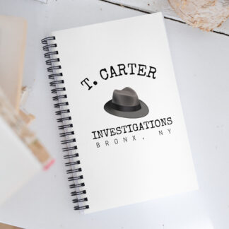 T. Carter Investigations spiral notebook
